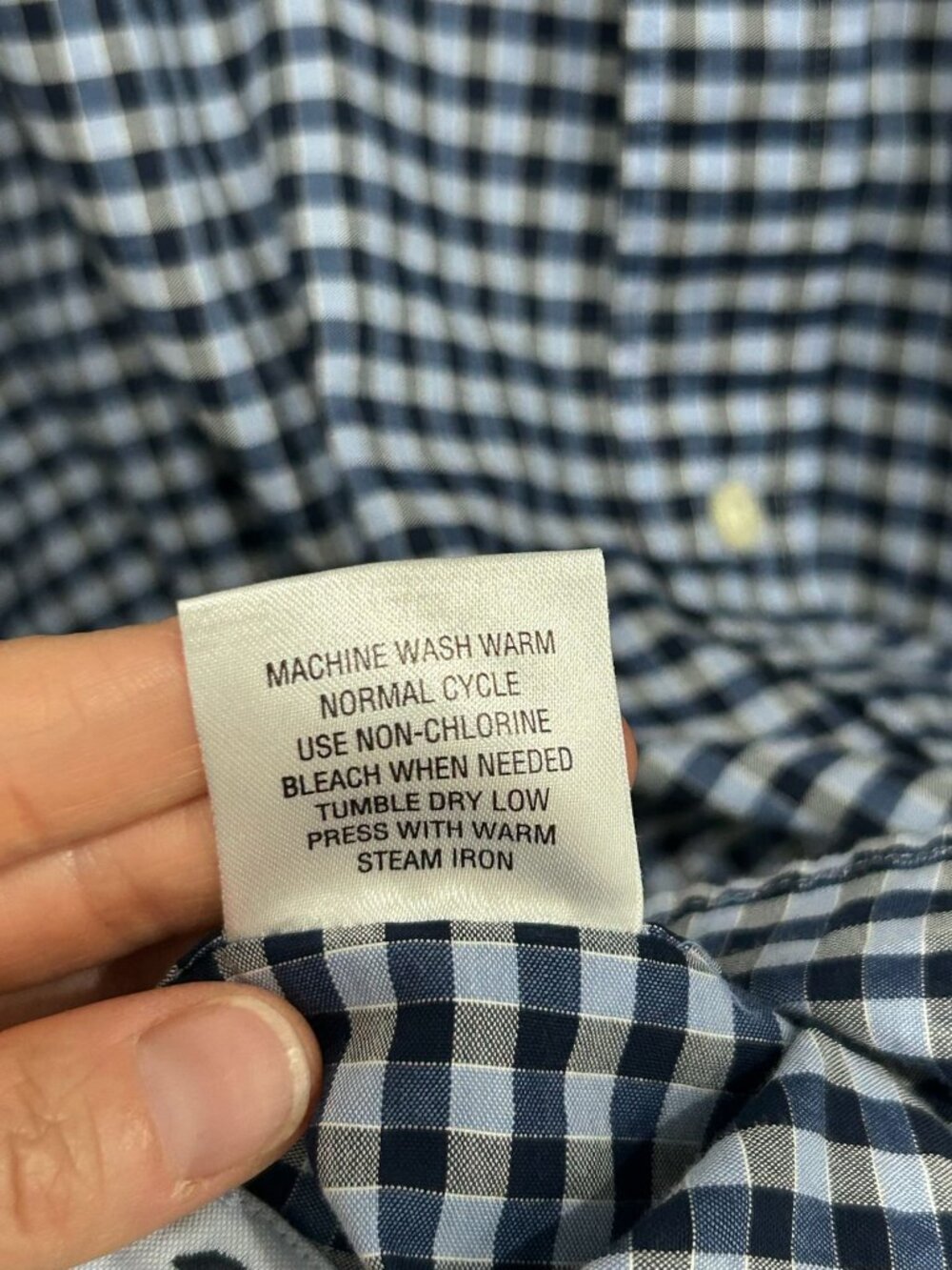Cremieux Classics XL Mens Blue White Gingham Button Down Shirt Timeless Style - Picture 6 of 10